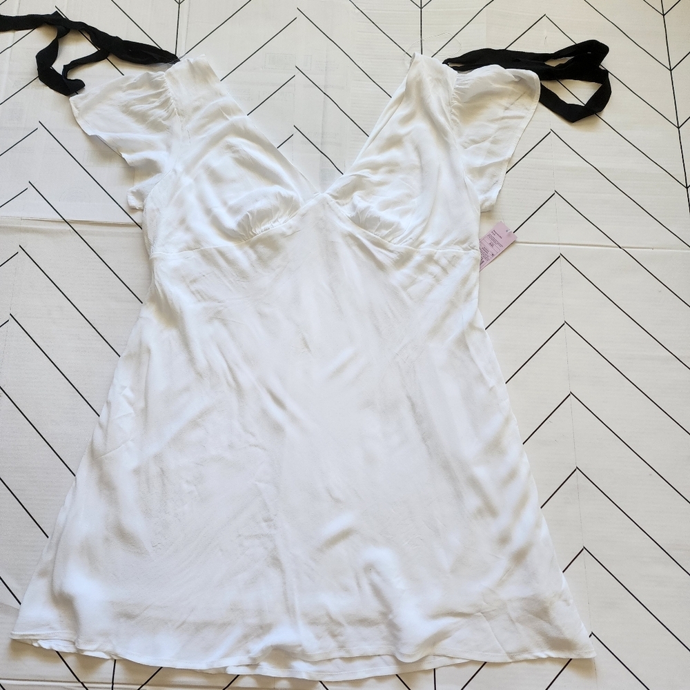 Women's Flutter Short-Sleeve Mini A-Line Dress — Wild Fable, Size XXL, White.